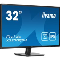 Black Iiyama ProLite X3270QSU-B1 monitor, 31.5" screen, 2560x1440 resolution, Wide Quad HD LED display.