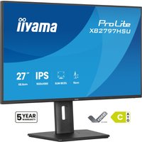 27-inch Iiyama ProLite monitor with slim black bezel, adjustable stand, and energy rating C.