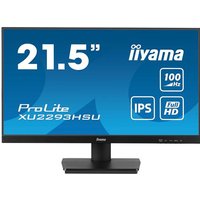 Black Iiyama ProLite XU2293HSU-B6 monitor, 21.5" Full HD LED, slim bezel, IPS display, 1920x1080 resolution.