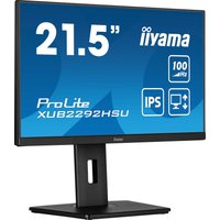 Black Iiyama ProLite XUB2292HSU-B6 monitor, 21.5" Full HD LED, slim bezel, adjustable stand, IPS technology.