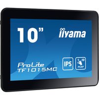 Black Iiyama 10.1" touchscreen monitor, 1280x800 HD LED display, with IPS and PCAP technology logos on screen.