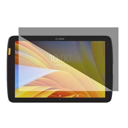 Clear screen protector designed for tablets, featuring a precise fit for the Zebra device, showcasing a smooth, glossy finish that enhances touch sensitivity.
