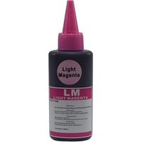 InkLab light magenta ink bottle with pink cap and label, marked "LM" and "Light Magenta" in bold text.