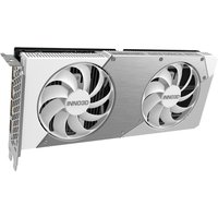 INNO3D GeForce RTX 5060 graphics card with dual fans, silver casing, and black accents, 8 GB GDDR7 memory.