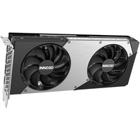 Inno3D GeForce RTX 5070 graphics card with dual fans, black and silver design, 12 GB GDDR7 memory.