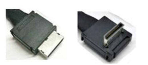 Black Intel AXXCBL600CVCR Serial Attached SCSI (SAS) cable, 0.6 meters long, featuring metal connectors on both ends for secure data transmission.