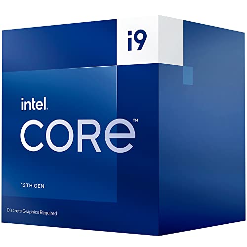 Blue box featuring the Intel Core i9 logo, labeled "13th Gen" and "36 MB Smart Cache," with a sleek, modern design and a white accent on the top corner.
