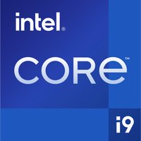 Blue Intel Core i9-13900K processor box with white text and logo, featuring a geometric design.