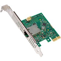 Green Intel I226-T1 Ethernet card with metal bracket and PCIe connector, featuring multiple circuit components.