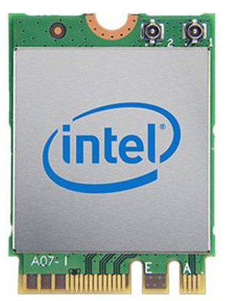Intel Wireless-AC 9260 internal WLAN card featuring a green circuit board with a silver metal shield and the Intel logo, designed for high-speed wireless connectivity.