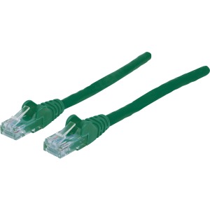 Green 0.5m Cat6 network patch cable with CCA material, U/UTP design, PVC insulation, and RJ connectors on both ends.