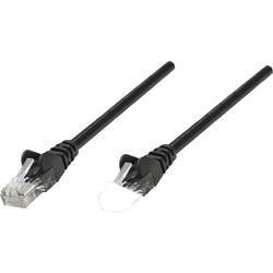 Black 2m Cat6 network patch cable with copper S/FTP construction, featuring snagless booted RJ45 connectors and gold-plated contacts, packaged in a polybag.