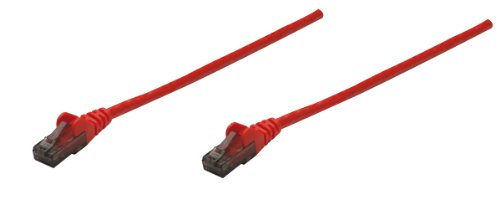 Red Cat6 UTP network cable, 5.0 meters long, featuring RJ45 male connectors on both ends, designed for high-speed data transmission.