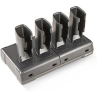 Black Intermec DX2A28820 mobile device charger with four vertical slots on a rectangular base.