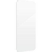 Clear Zagg InvisibleShield Glass Elite screen protector for iPhone 17 Pro, with rounded edges and smooth surface.