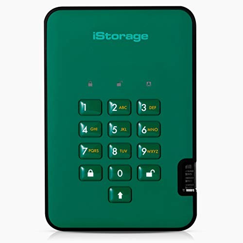 iStorage IStorage DiskAshur² SSD 256GB Green | Secure Portable Solid State Driv