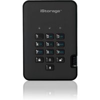 Black iStorage diskAshur² SSD with numeric keypad, 512GB capacity, PIN protection, and hardware encryption.