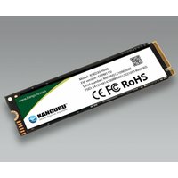 Black and green iStorage Kanguru Defender SED30 M.2 NVMe SSD with white label and gold connector, 2280 form factor.