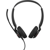 Black Jabra Engage 50 II USB-C MS Stereo headset with cushioned ear pads and adjustable boom microphone.