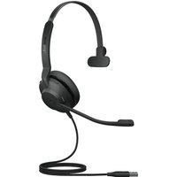 Black Jabra Evolve2 30 SE USB-A MS Mono headset with single earcup, adjustable headband, and attached microphone.