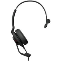 Black Jabra Evolve2 30 SE mono headset with cushioned ear pad, adjustable headband, and attached microphone.