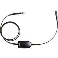 Black Jabra Polycom EHS adapter with a long cable, RJ-45 connector, and sleek oval-shaped control unit.