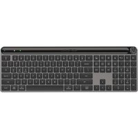 Black JLab Epic keyboard with USB, Bluetooth, QWERTY layout, numeric keypad, and slim design.