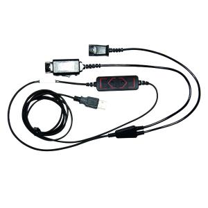 Black and red JPL USB (Y) Training Lead featuring two connectors and a central control unit, designed for audio training applications.