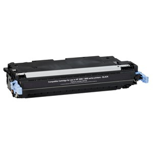 Black toner cartridge with blue connectors, labeled "Katun 37665," designed to print up to 6,000 pages, compatible with Canon C-EXV26.