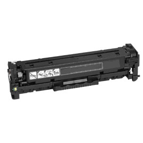 Black toner cartridge with a sleek plastic body, labeled "Katun 38739," designed to print up to 3.4K pages, replaces Canon 718BK, featuring instructional icons on the side.