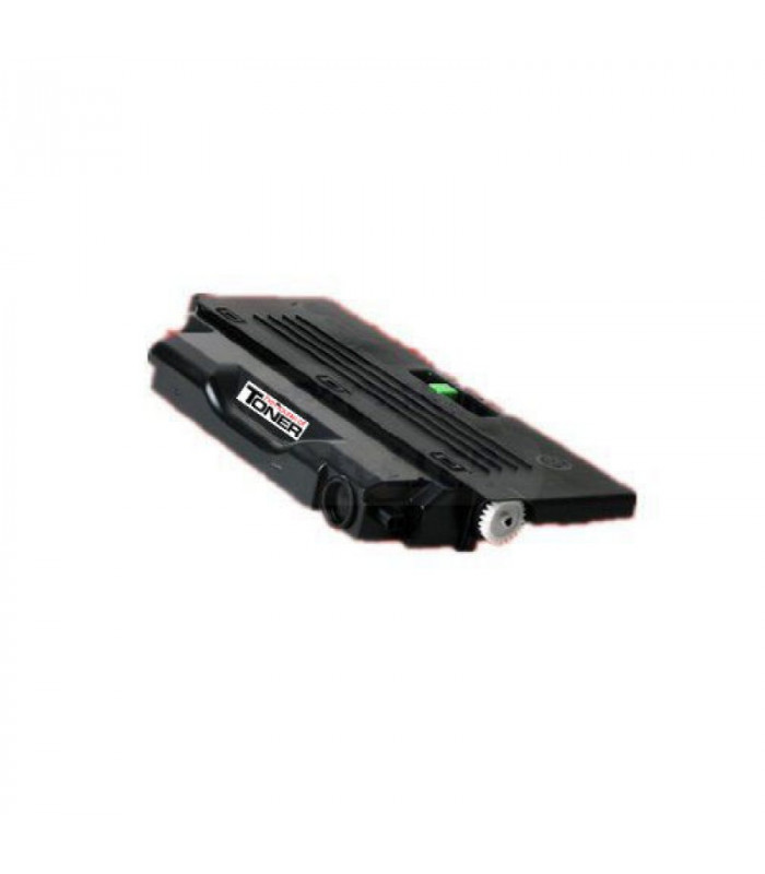 Black toner waste box with a textured surface, featuring a green indicator and a gear mechanism, designed to replace Sharp MX230HB for Sharp MX 2310 printers.