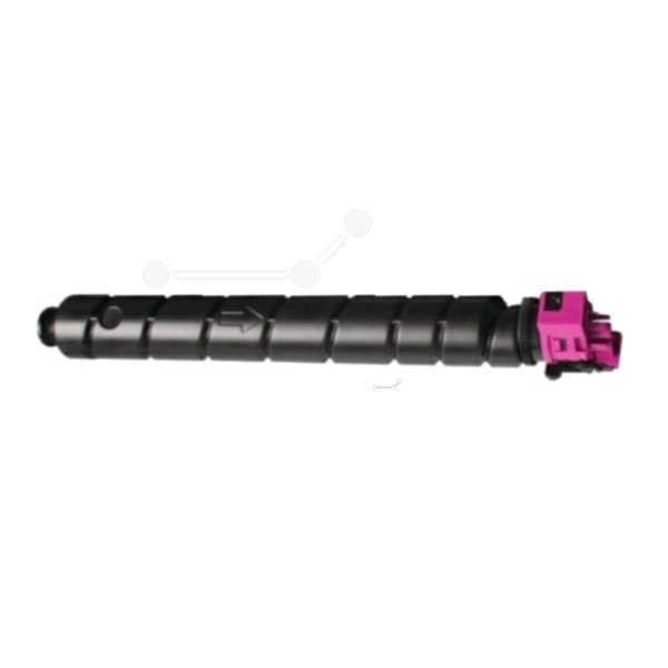 Magenta toner kit with a black cylindrical body and a bright magenta end cap, designed to print up to 20,000 pages, replaces Kyocera TK-8525M.