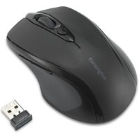 Black Kensington MY310 EQ midsize wireless mouse with scroll wheel and USB receiver.