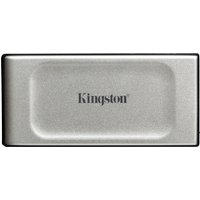 Silver Kingston Technology 1000G Portable SSD XS2000 with rounded edges and black trim.