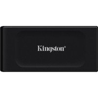 Black Kingston Technology 2TB XS1000 portable SSD with USB 3.2 Gen 2, compact rectangular design, and Kingston logo.