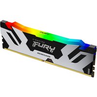 Kingston FURY DDR5 RAM with black and silver heatsink, RGB lighting on top, and Renegade branding.