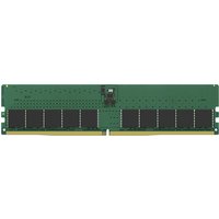 Green Kingston DDR5 memory module with black chips and gold connectors