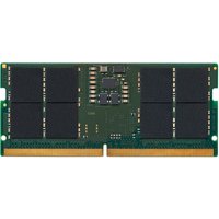 Kingston DDR5 16GB memory module with green circuit board and black chips, gold connector edge.
