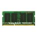 Green and blue Kingston 4GB DDR3 SODIMM RAM module, featuring a non-ECC design, 1600MHz speed, CL11 latency, and a sleek, compact form factor.
