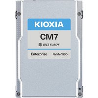 Kioxia CM7-V 12.8TB silver 2.5" PCIe 5.0 NVMe SSD with blue label and BiCS FLASH TLC branding