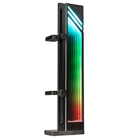 Kolink Core Pro Aluminium Infinity Mirror mount in black features a sleek design with vibrant RGB lighting and a sturdy structure for VGA support.
