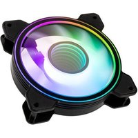 Kolink Umbra Void Pro 12 cm black computer case fan with RGB lighting and circular design.