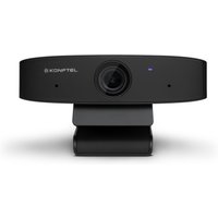 Black Konftel Cam10 webcam with central lens, LED indicator, and adjustable mount.