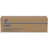 Konica Minolta cyan toner cartridge in brown box with blue text, model A3VX456/TN-620C for 70K pages.