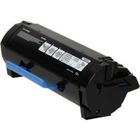 Black Konica Minolta toner cartridge with blue handle, cylindrical shape, labeled for 20K pages, fits KM Bizhub.