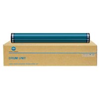 Konica Minolta A6DY0Y1/DU-107 Drum unit, teal cylinder on brown box, for KM Bizhub Pres, 350K page yield.