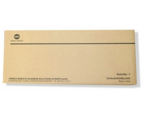 Cyan drum unit for Konica Minolta printers, labeled "AAJV0HD/IUP-35C," designed for 55,000 pages, featuring a sturdy cardboard packaging with branding and product details.