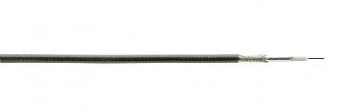 Black signal cable with a sleek design, featuring a durable outer layer and a metallic connector tip, labeled as Kramer Electronics BC-RG63G-152M.