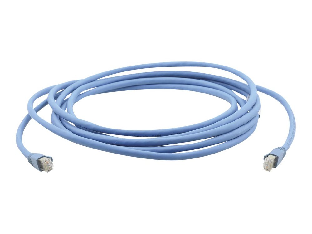 Blue 10m Cat6a U/FTP LSOH video and LAN lead by Kramer Electronics, featuring flexible cables with RJ45 connectors at both ends.