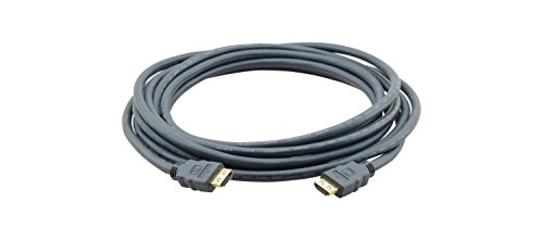 Premium 1.8m black HDMI cable with male connectors, gold-plated ends, designed for high-speed 4K UHD transmission by Kramer Electronics.